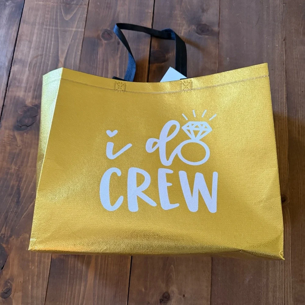 Gold 'I Do Crew' Tote Gift Bag